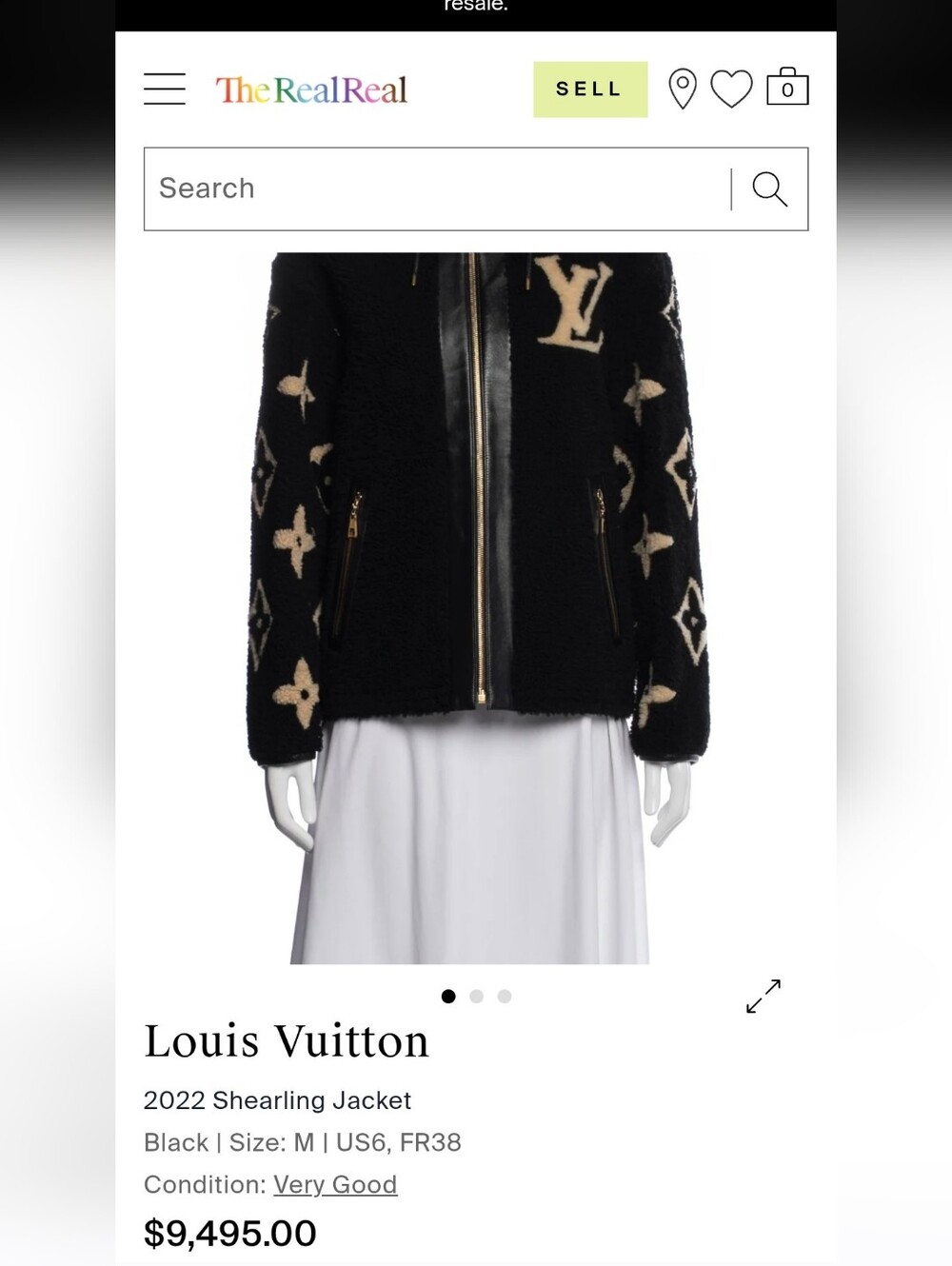 Louis Vuitton Monogram Sherpa and Leather Jacket Unisex - Picture 11 of 12